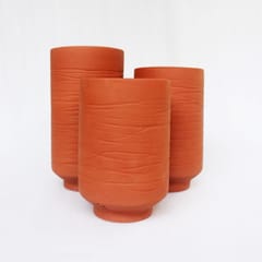 Craftlipi-BARREL (L) Terracotta Planters Set of 3