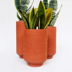 Craftlipi-BARREL (L) Terracotta Planters Set of 3