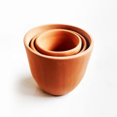 Craftlipi-CONE CLASSIC Terracotta Planter : Set of 3