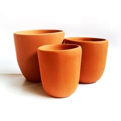 Craftlipi-CONE CLASSIC Terracotta Planter : Set of 3