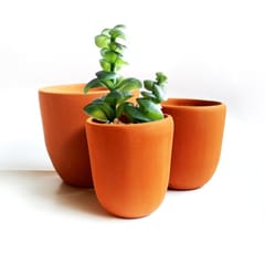 Craftlipi-CONE CLASSIC Terracotta Planter : Set of 3