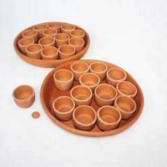 Craftlipi-DISK Plantation / Germination Kit : Set of 26 small pots + 2 trays + 26 pusher tablets