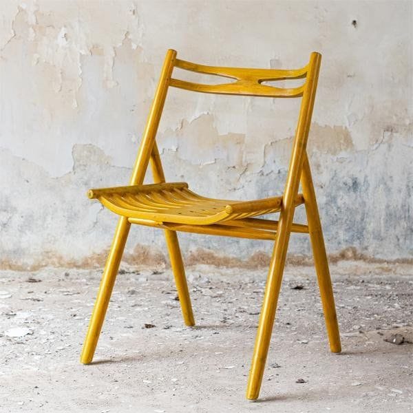 Rhizome-Yellow - Sawboo Chair - Made from Bamboo