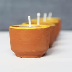 Craftlipi-Terracotta "CUP" Candles Set of 25