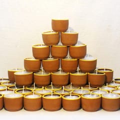 Craftlipi-Terracotta "CUP" Candles Set of 25