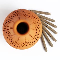 Craftlipi-"FOUNTAIN" Incense Stick Stand with Pure Dhuna (Natural Resin) Sticks 100pcs : COMBO