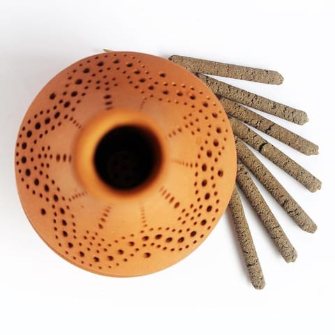 Craftlipi-"FOUNTAIN" Incense Stick Stand with Pure Dhuna (Natural Resin) Sticks 100pcs : COMBO