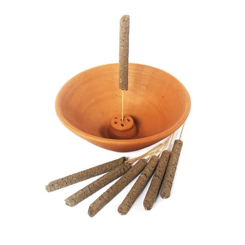 Craftlipi-"PLATO" Incense Stick Stand with Pure Dhuna (Natural Resin) Sticks 100pcs : COMBO