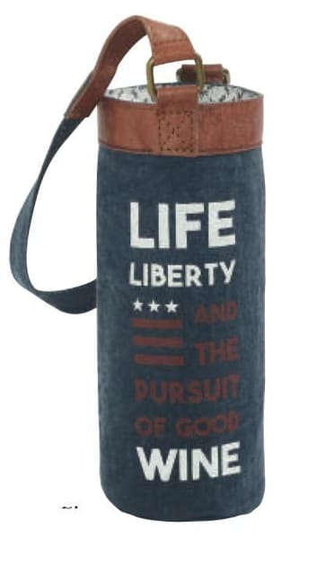 Mona B Good Wine Canvas Recycled Wine Bag