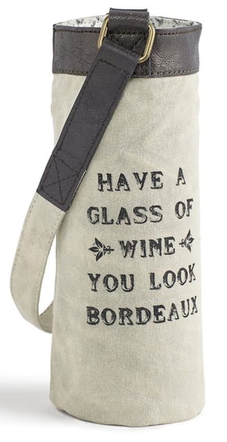 Mona B Bordeaux Canvas Recycled Wine Bag