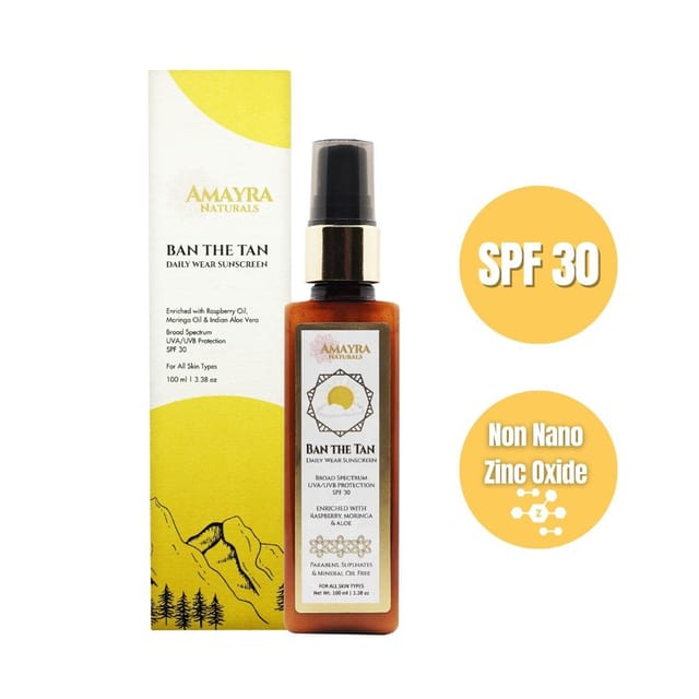 Amayra Naturals Ban The Tan-Daily Wear Sunscreen | SPF 30