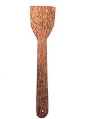 Thenga Coconut Wood Spatula for Cooking (Non-Stick Kitchen Utensil, Brown) - Set of 2