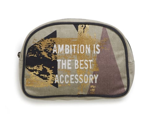 Mona B Ambition Canvas Recycled Large Cosmetic Bag