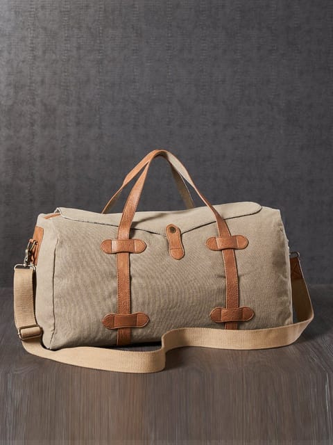 Mona B Flap Canvas Recycled Duffel