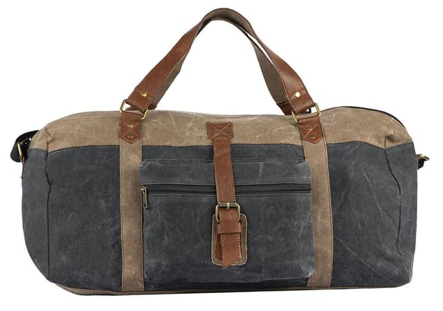 Mona B Sebastian Navy Canvas Recycled Duffel