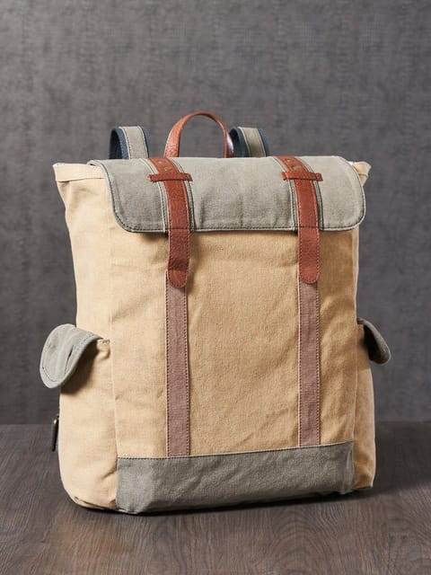 Mona B Sebastian Canvas Recycled Backpack