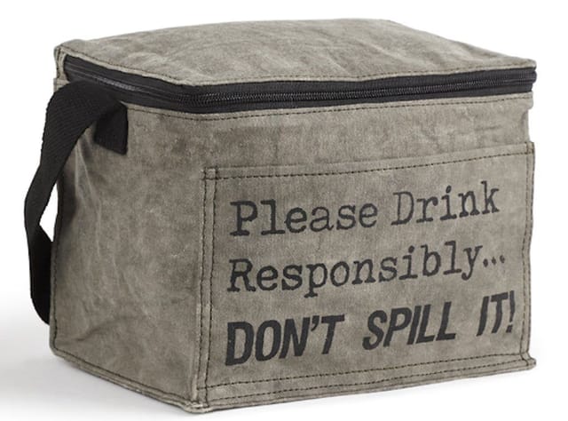Mona B Responsible Canvas Recycled 6 PK. Insulated Can and Bottle Cooler