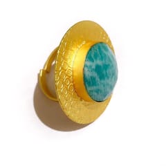 Ominish Jewels-Ocean Amazonite Blue Ring
