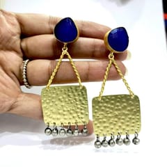 Ominish Jewels-The Swing Danglers with Antique Finish Ghungroo