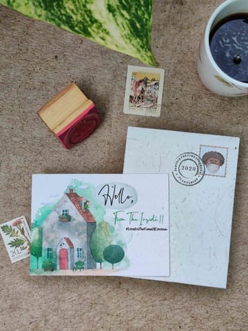 Plantables-The Home-bound-Pack of Greeting Card and Seed Paper Envelope