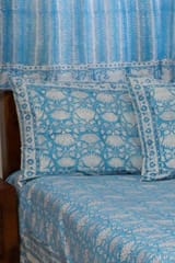 Sootisyahi 'Jal Kamal' Handblock Printed Cotton Bedsheet