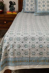 Sootisyahi 'Twinkling Star' Handblock Printed Cotton Bedsheet