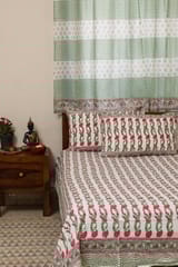 Sootisyahi 'Dream of Plums' Handblock Printed Cotton Bedsheet