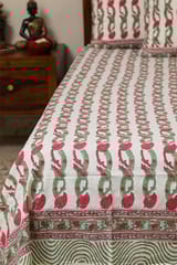 Sootisyahi 'Dream of Plums' Handblock Printed Cotton Bedsheet