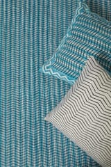 Sootisyahi 'Geometric Mesh' Handblock Printed Cotton Bedsheet