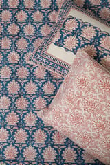 Sootisyahi 'Water Lilies' Handblock Printed Cotton Bedsheet