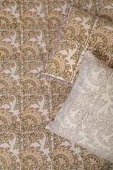 Sootisyahi 'Dreamy Green' Handblock Printed Cotton Bedsheet