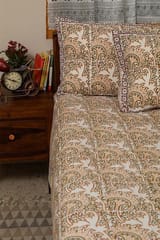Sootisyahi 'Dreamy Green' Handblock Printed Cotton Bedsheet