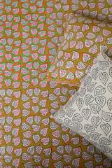 Sootisyahi 'Autumn Fall' Handblock Printed Cotton Bedsheet