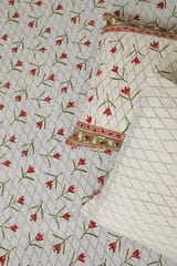 Sootisyahi 'Dream of Lily' Handblock Printed Cotton Bedsheet
