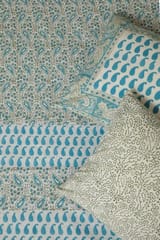 Sootisyahi 'Floral Ambar' Handblock Printed Cotton Bedsheet