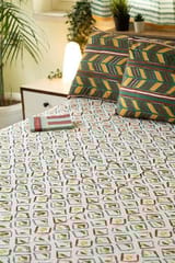 Sootisyahi 'Colorful Checkers' Handblock Printed Cotton Bedsheet