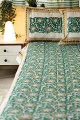 Sootisyahi 'Bahar-e-Baag' Handblock Printed Cotton Bedsheet