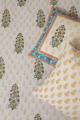 Sootisyahi 'Dreaming Yellow' Handblock Printed Cotton Bedsheet