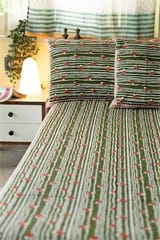 Sootisyahi 'Red in Motion' Handblock Printed Cotton Bedsheet