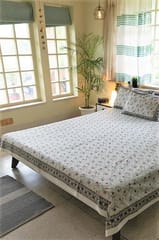 Sootisyahi 'Lily Liberty' Handblock Printed Cotton Bedsheet
