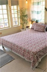 Sootisyahi 'Pleasing Pasley' Handblock Printed Cotton Bedsheet
