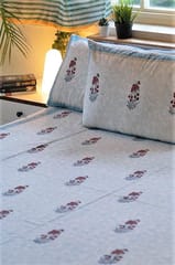 Sootisyahi 'Yellow Sky' Handblock Printed Cotton Bedsheet