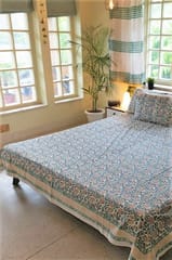 Sootisyahi 'Lively Spring' Handblock Printed Cotton Bedsheet