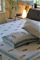 Sootisyahi 'Yellow Sky' Handblock Printed Cotton Bedsheet