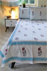Sootisyahi 'Yellow Sky' Handblock Printed Cotton Bedsheet