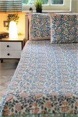 Sootisyahi 'Lively Spring' Handblock Printed Cotton Bedsheet