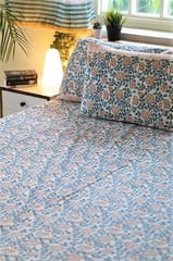 Sootisyahi 'Lively Spring' Handblock Printed Cotton Bedsheet