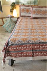 Sootisyahi 'Rivaaz' Handblock Printed Cotton Bedsheet