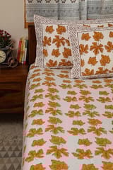 Sootisyahi 'Palaash' Handblock Printed Cotton Bedsheet