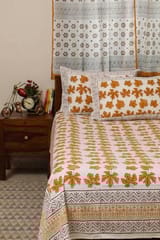 Sootisyahi 'Palaash' Handblock Printed Cotton Bedsheet